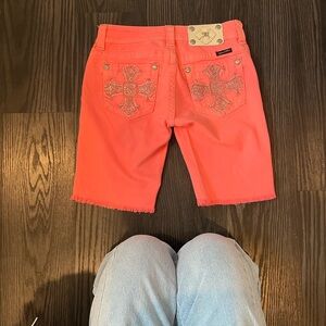 Miss Me Bright Coral Women's Jean shorts